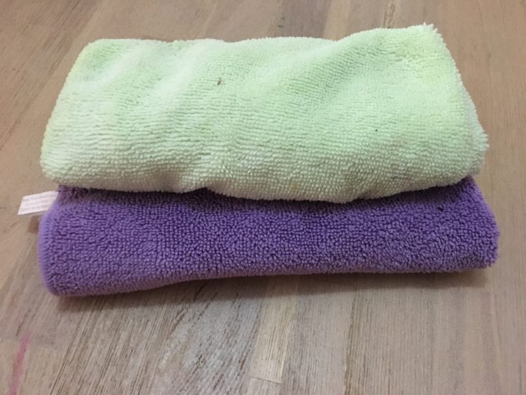 Microfibre cloths make a great alternative to paper towel